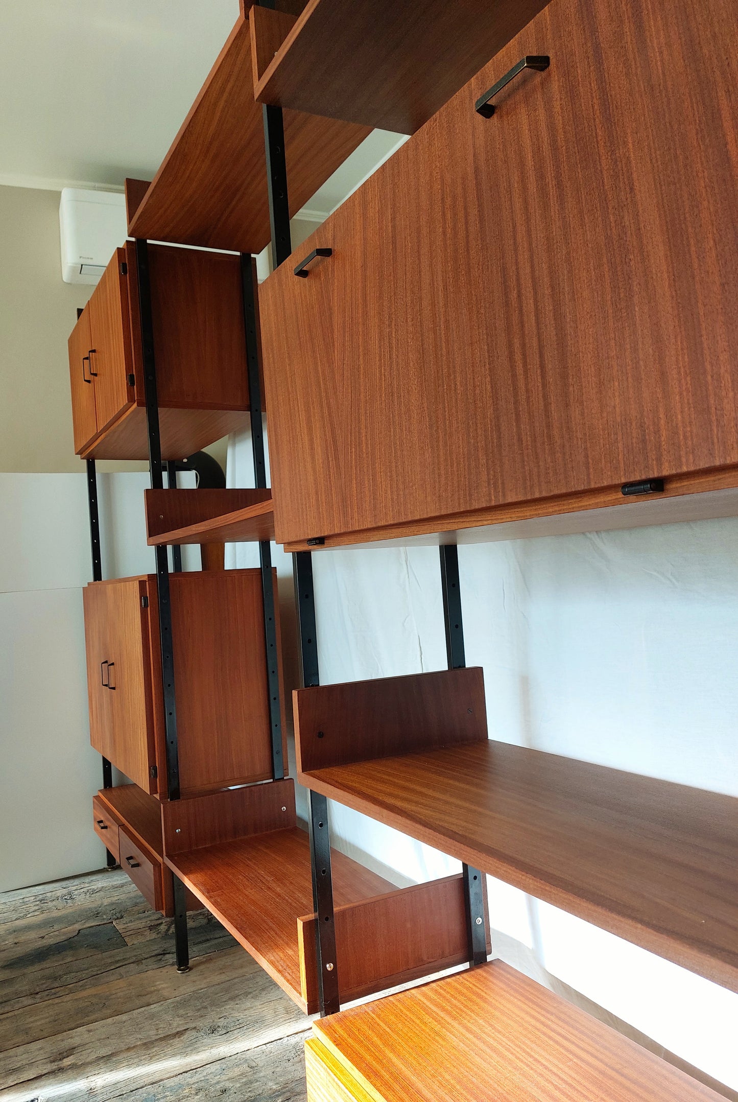 Vintage modulair wandmeubel