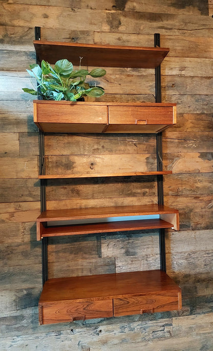 Vintage Deens modulair wandmeubel