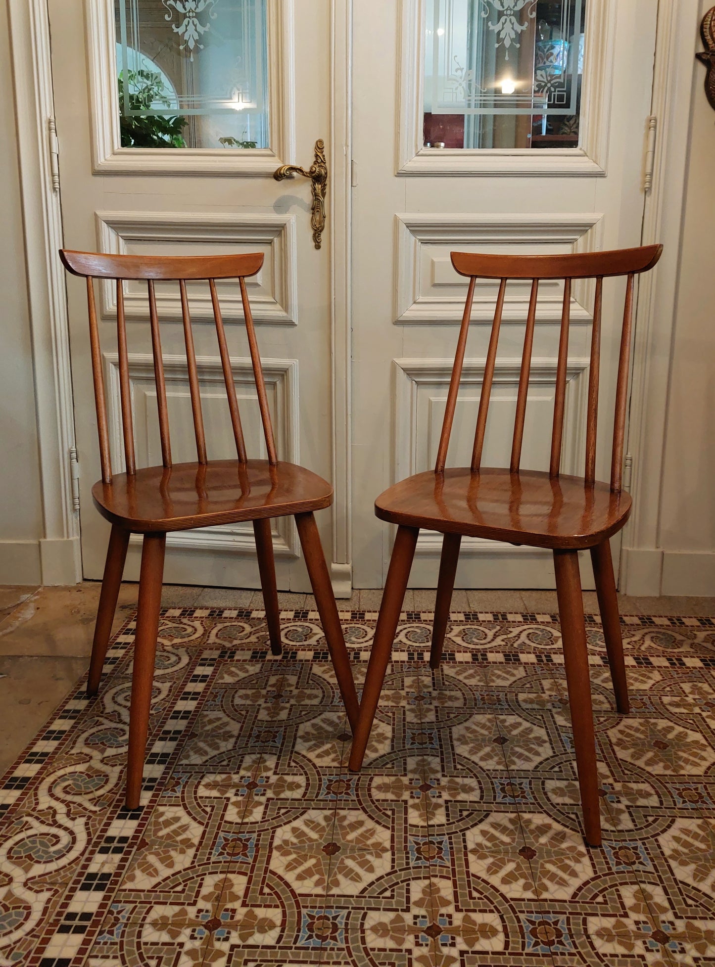 Vintage spijlenstoelen