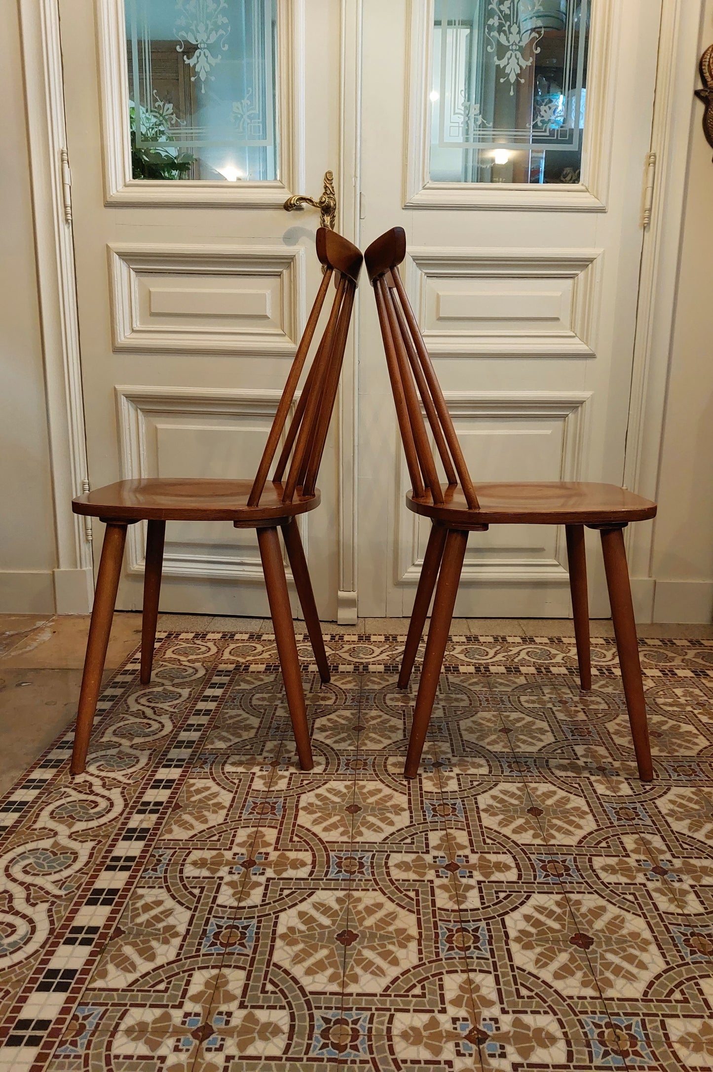 Vintage spijlenstoelen