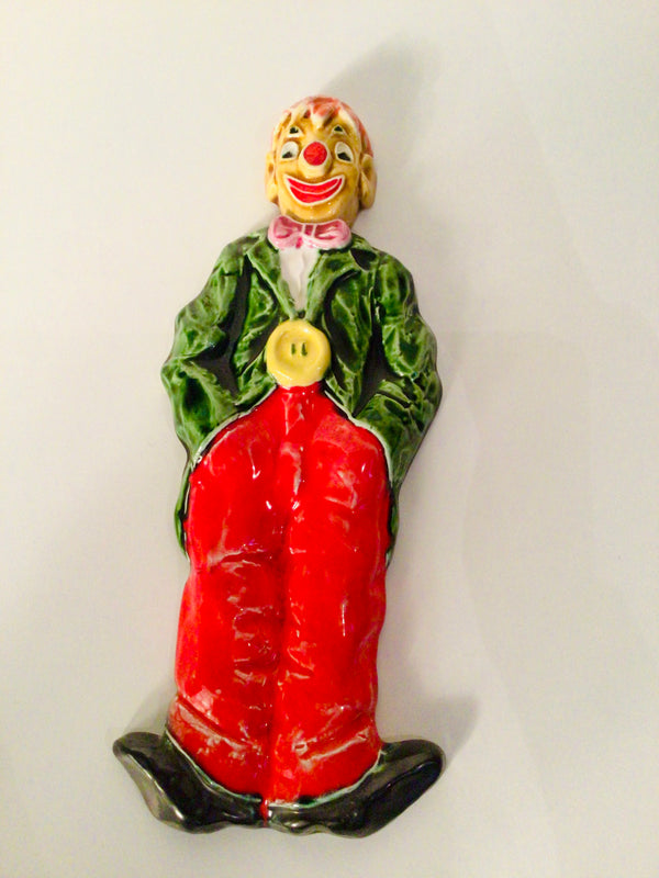 Vintage wandkeramiek - clown