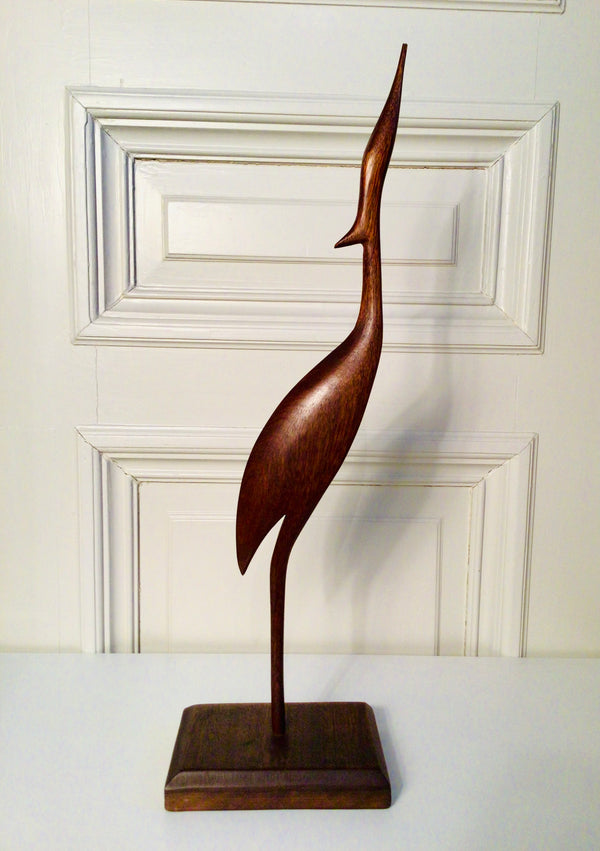 Vintage XXL teakhouten vogel