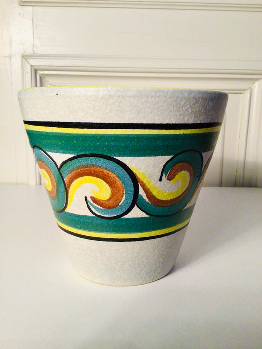 Vintage kleurrijke bloempot