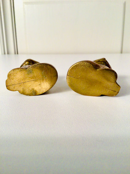 Vintage poezen in messing