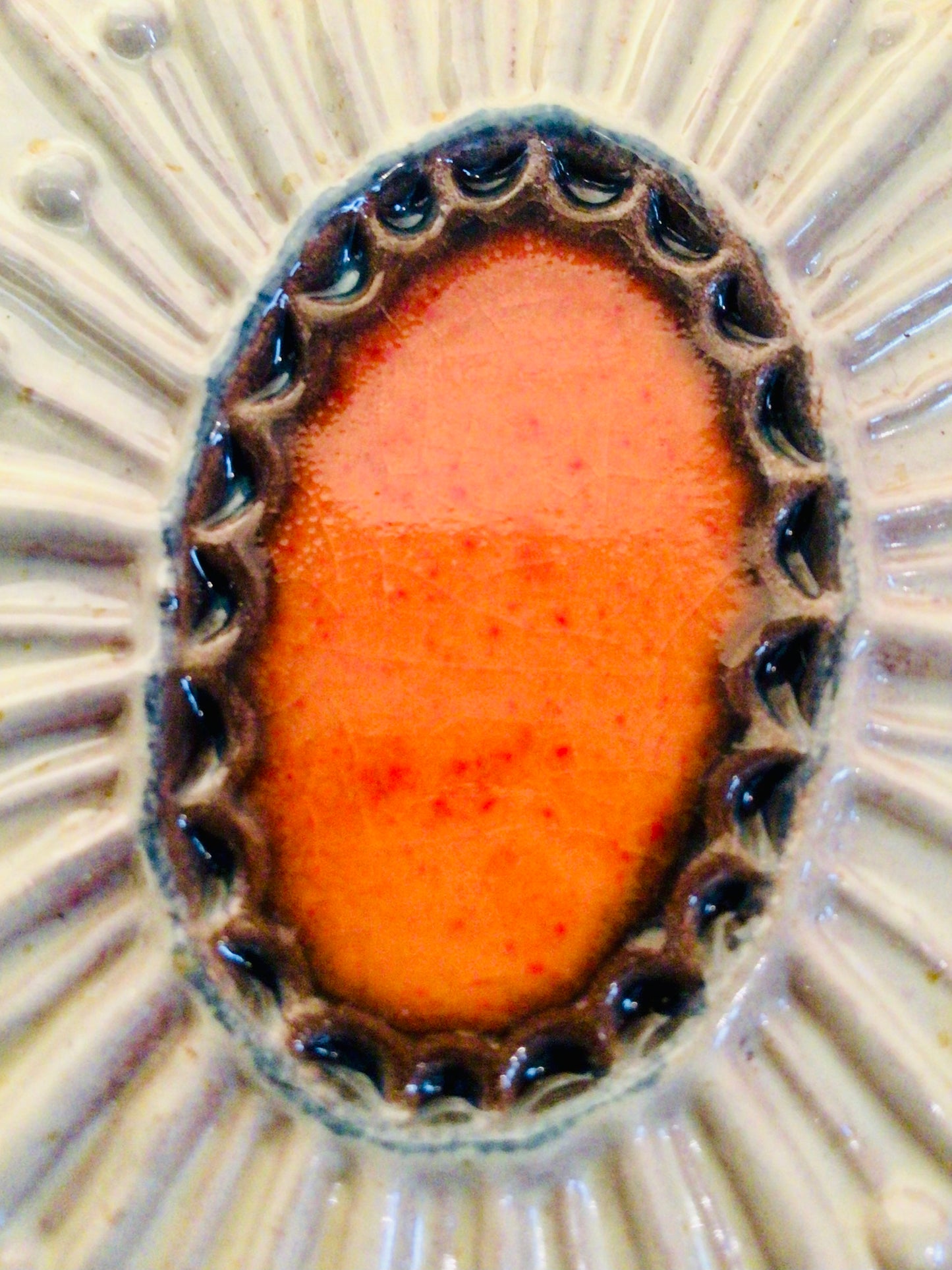 Vintage Oswald Tieberghien wandkeramiek