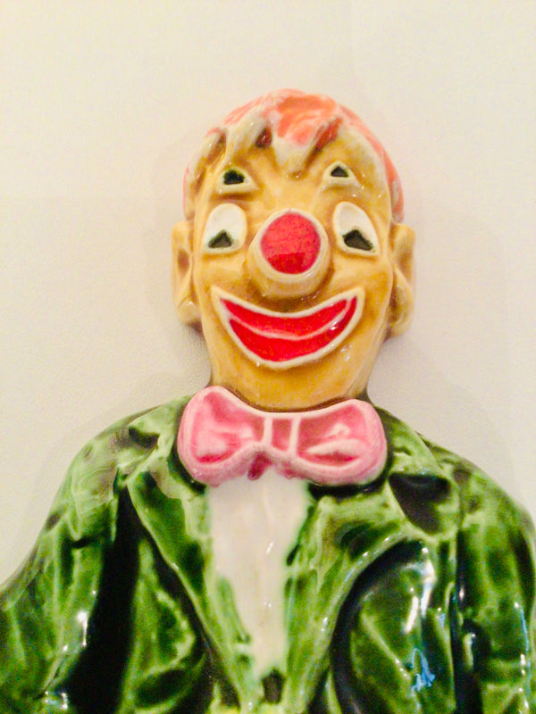 Vintage wandkeramiek - clown