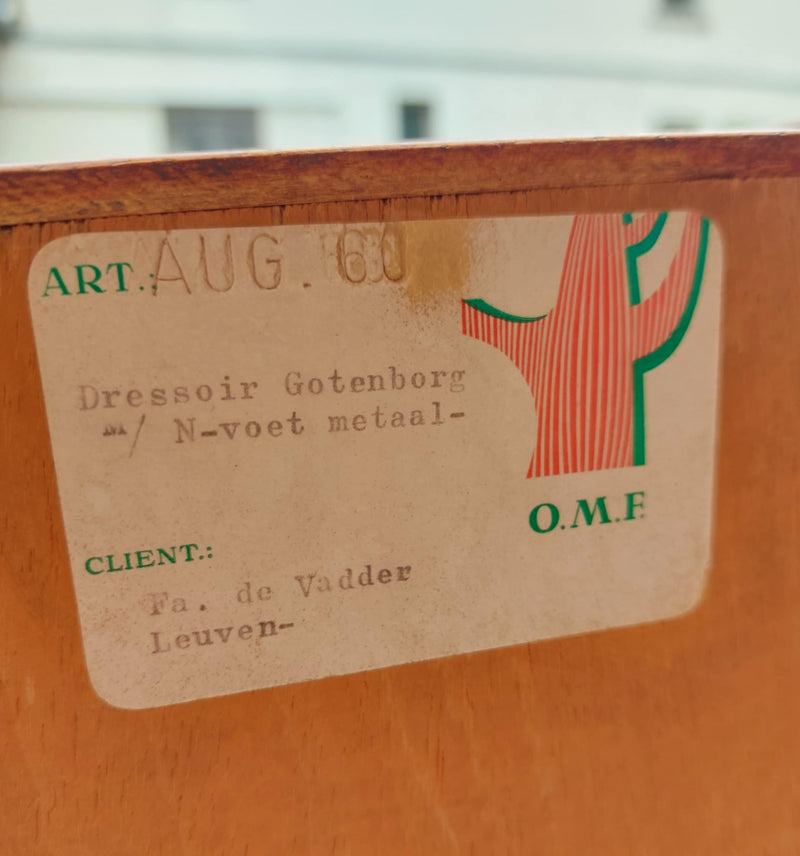Vintage XXL dressoir, ontworpen door Omer Lefèvre