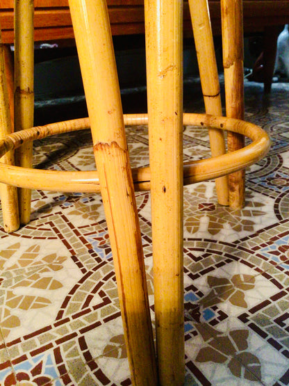 Vintage bamboe bijzettafel